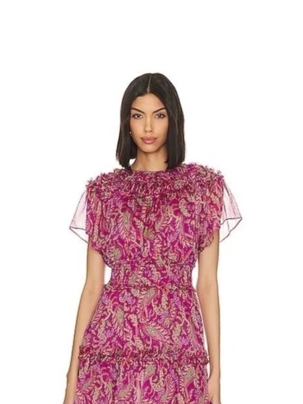 Misa Los Angeles Pink Paisley Mini Dress